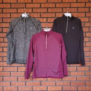 Old Navy Active Go Dry 1/4 Zip Pullover Womens Small Lot of 3 Semi-Fitted